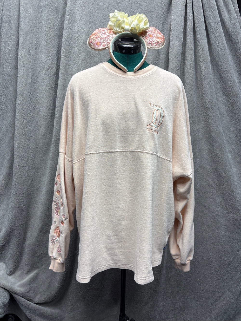 Disneyland Pale Pink Pullover Spirit Jersey with Embroidered Script